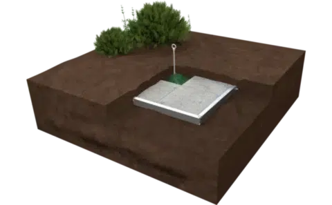 Point d'ancrage autoportant pour toiture verte